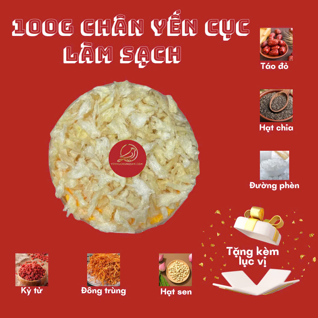 Chân yến cục làm sạch